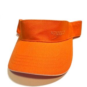 Speedo Vibrant Orange Cotton Sun Visor Hat Unisex NWT Beach Pool Swim One Size